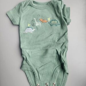 Carter's Green Dinosaur Bodysuit